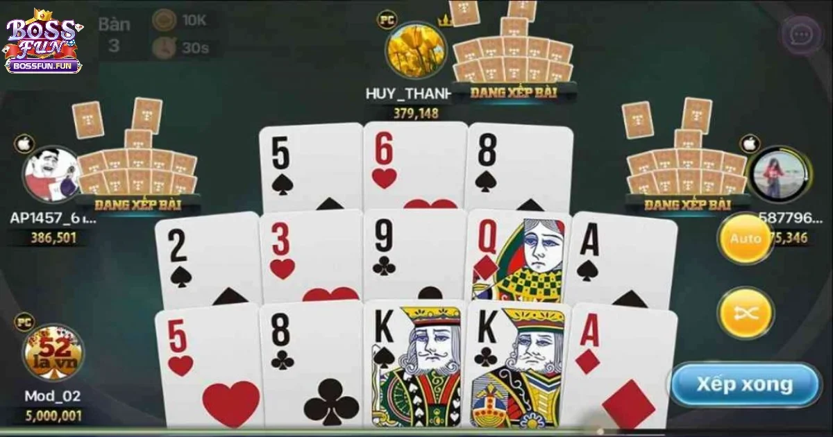 Game b&agrave;i Mậu binh Bossfun: Luật chơi v&agrave; c&aacute;ch t&iacute;nh điểm