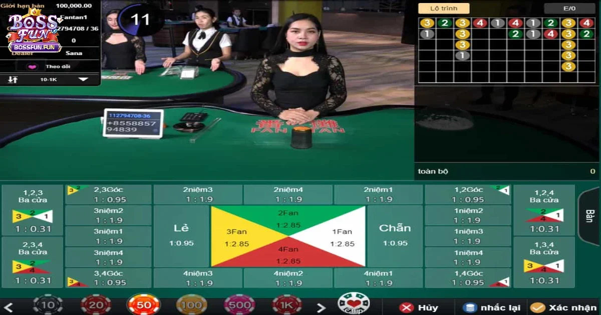 B&iacute; quyết chiến thắng trong game Fantan tại Bossfun